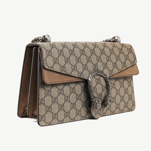 Gucci Dionysus Beige & Ebony GG Supreme Canvas Medium Shoulder Bag - Picture 2 of 13